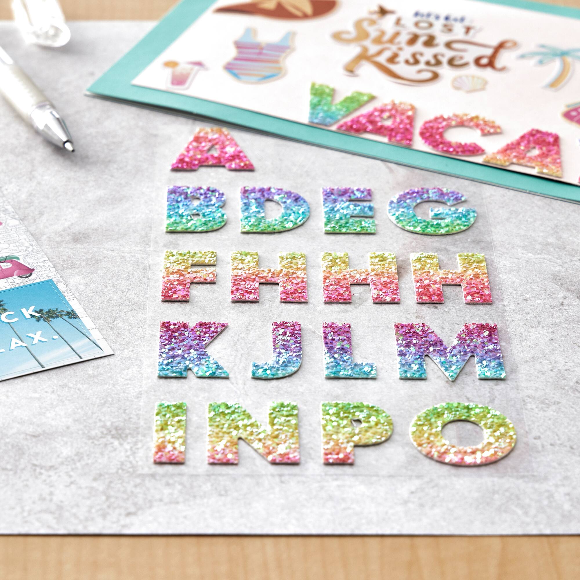Rainbow Glitter Alphabet Stickers by Recollections™